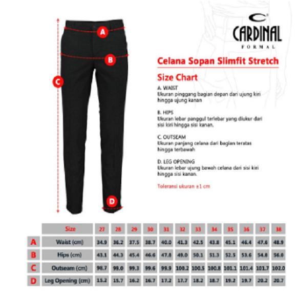 Cdl Celana Panjang Formal Slim Fit Pria I0120Bk01B Original Best Seller