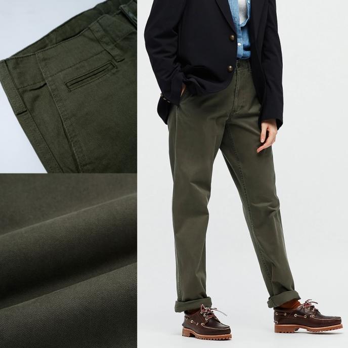 Celana Chino Vintage Regular Fit By Gu Jeans Uniqlo Original Best Seller