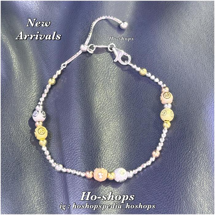 Gelang Serut Bul" Bling" Without Stone Combonasi 750 Asli Emas