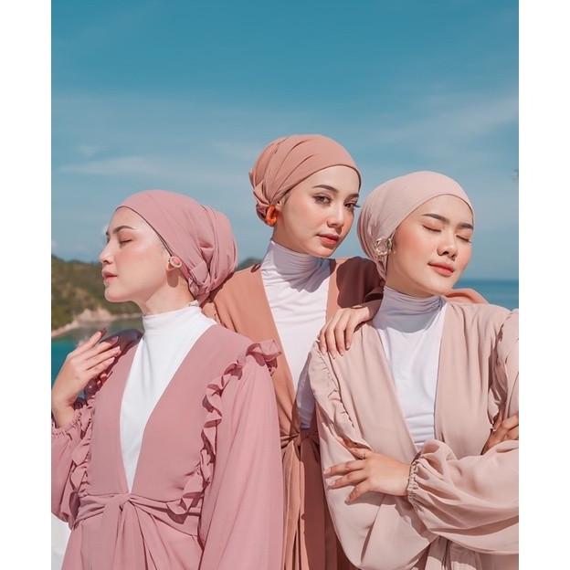 Koyu Hijab Turban Instant / Pasmina Instant Ceruti Turban