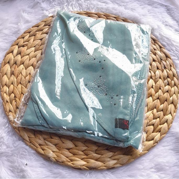 Khimar Ceruty 2 Layer Payet Press - Hijab Ceruty Instan