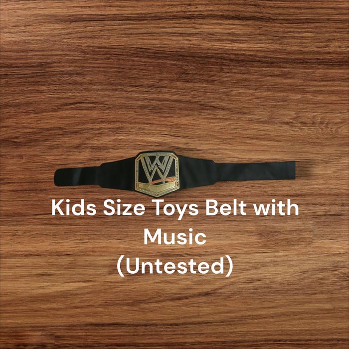 WWE KIDS SIZE TOYS BELT WWE CHAMPION BELT WITH MUSIC UNTESTED