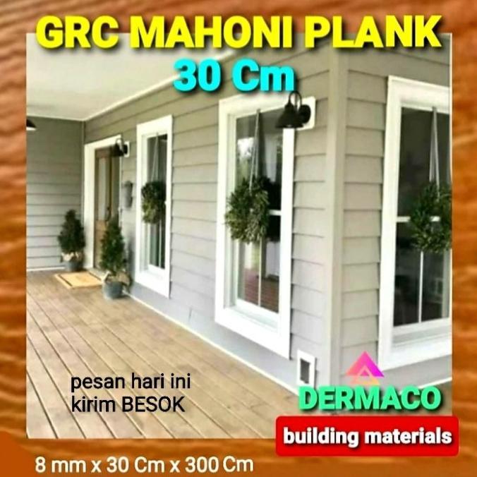 Grc Mahoni Plank 30 Cm / Lisplang Grc / Motif Kayu Datar / Papan Grc