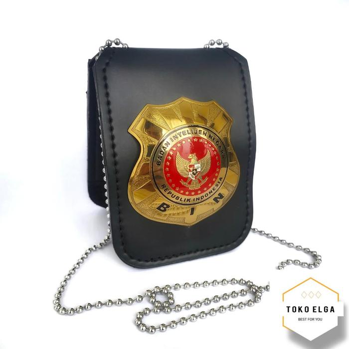 Terlaris Dompet Kalung Lencana BIN Dompet KTA BIN Terbaru Material Kulit