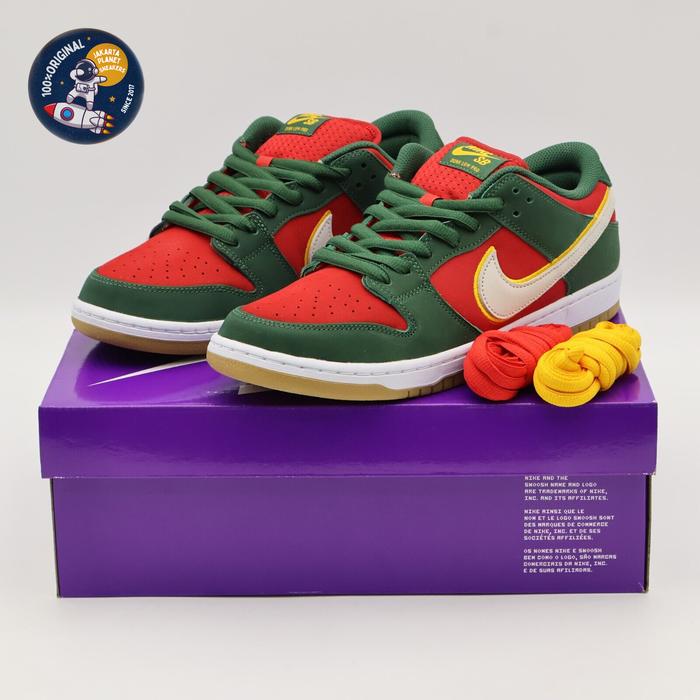 Nike SB Dunk Low Pro PRM Seattle Supersonics "Fir/White/University Gold/Fire Red" Original BNIB