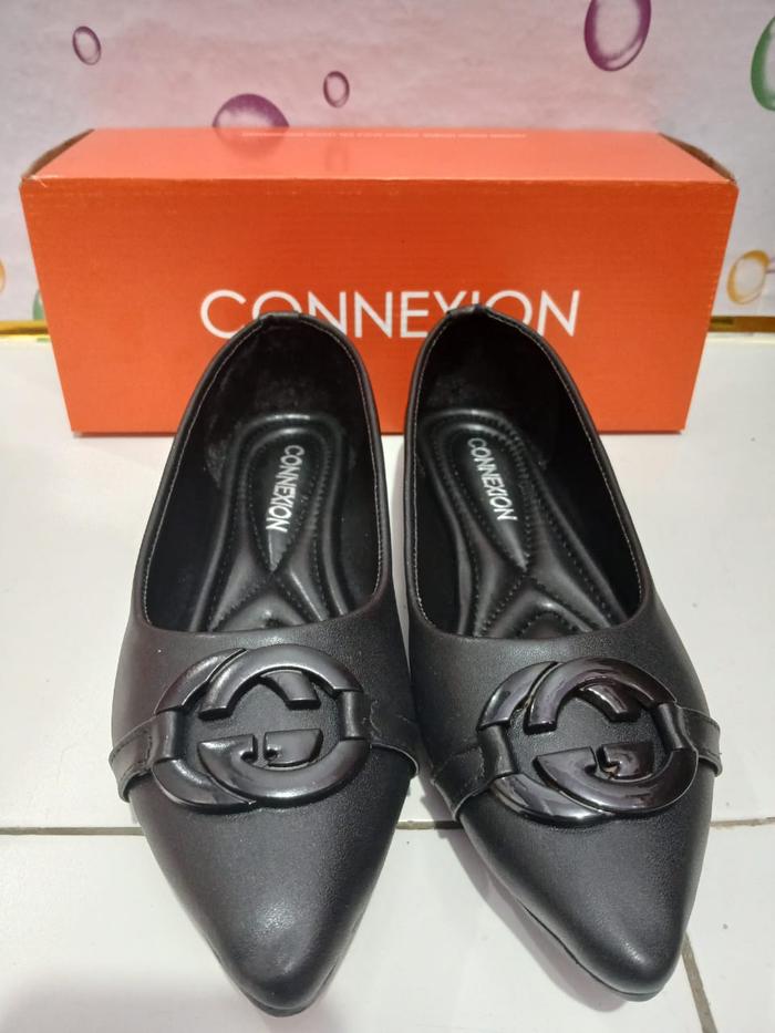 sepatu sandal flatshoes connexion model GG