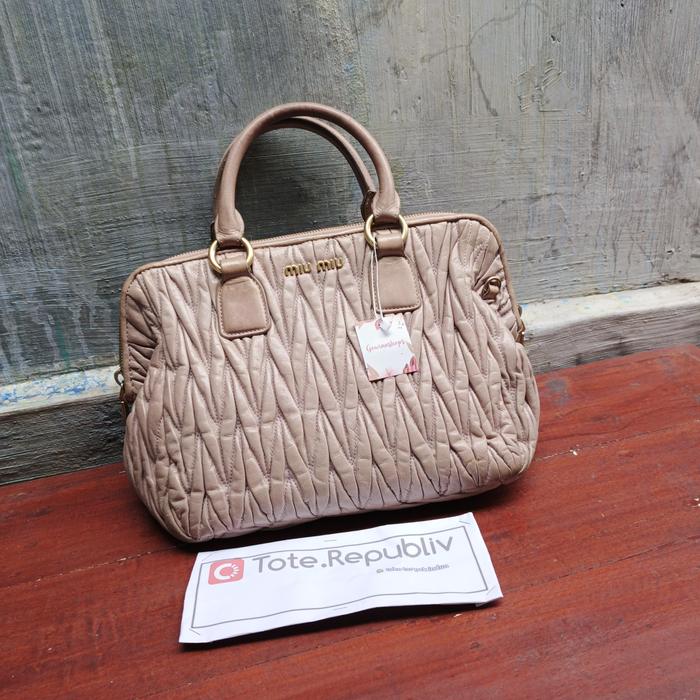 tas sling bag kulit MIU MIU behel Selempang Wanita