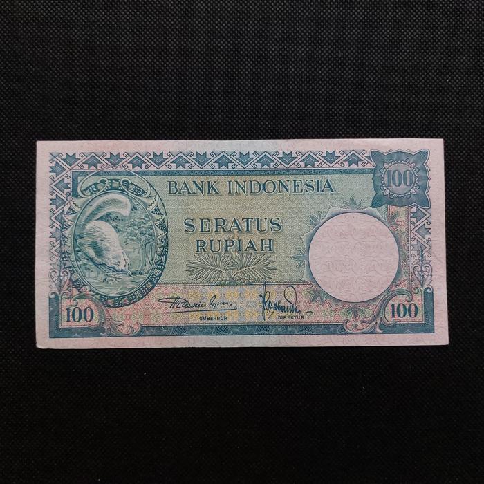 Uang Kuno 100 Rupiah Seri Hewan Tupai Tahun 1957 - WD 50012
