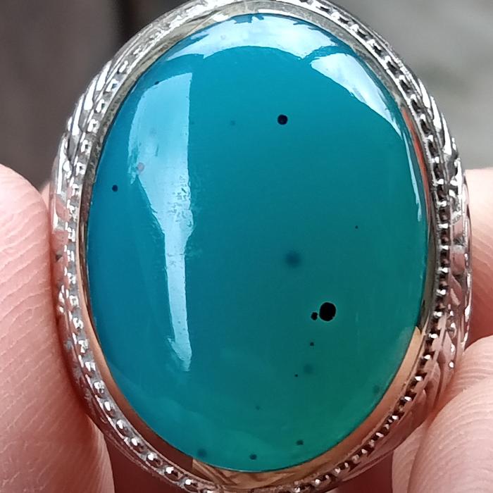 Natural Bacan Doko Kristal Totol Selasih ( Batu Akik asli Ternate - Maluku Utara )