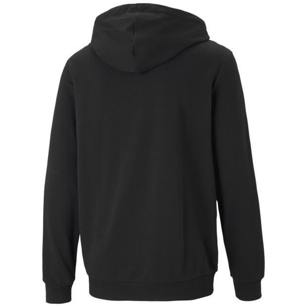 Puma Jaket Hoodie Pria Essentials Small Logo Full-Zip Ii Black-Cat Original Best Seller