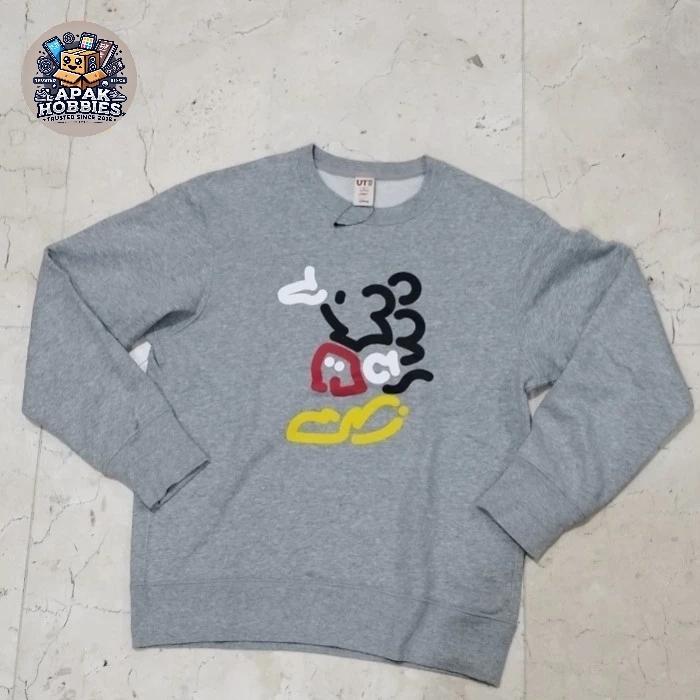 Jaket Sweater Sweatshirt Uniqlo Disney Grey Size M Original Second Like New Unisex
