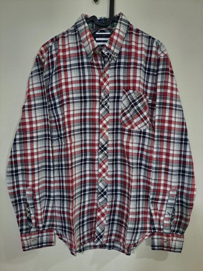 Timberland Shirt / Kemeja Kotak - Kotak Pria size M Slim Fit Original Preloved  (17)