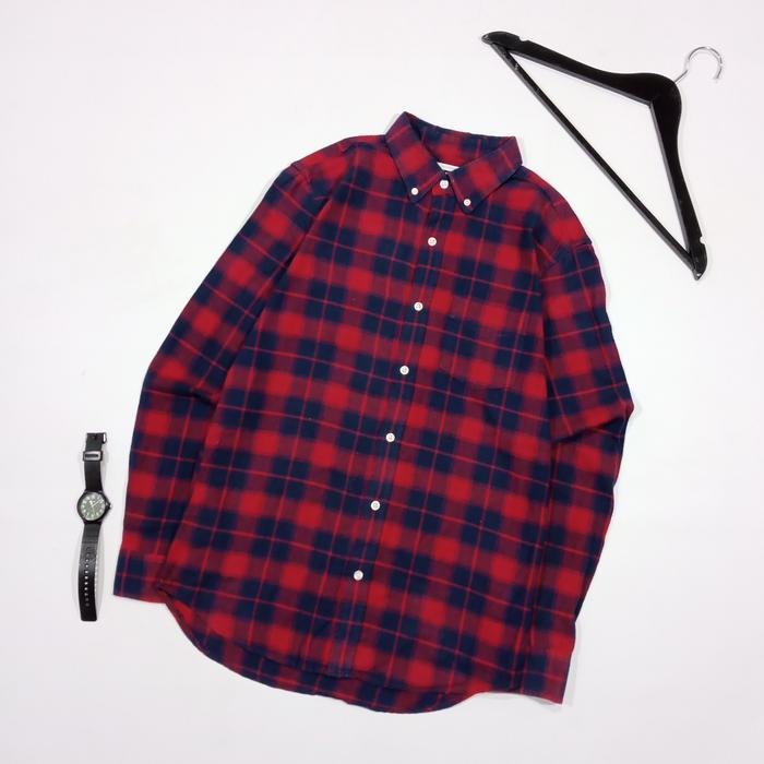 Kemeja Flanel Old Navy Red Navy