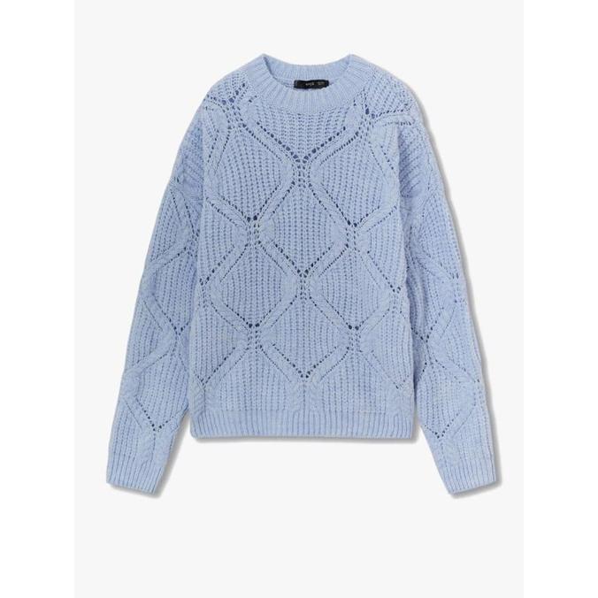 Mango - Sweater Bolivia - Biru Muda - S Original Best Seller