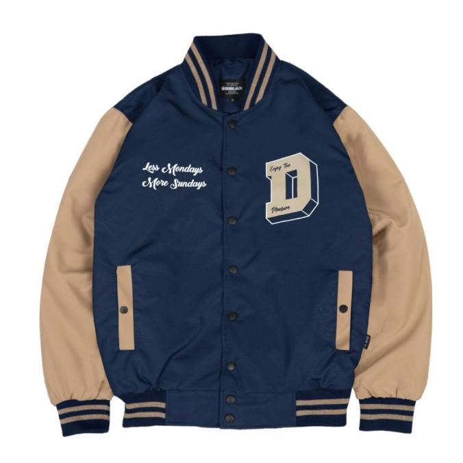 Dobujack Jacket Varsity Hazeland Navy Saga Cream Original Best Seller