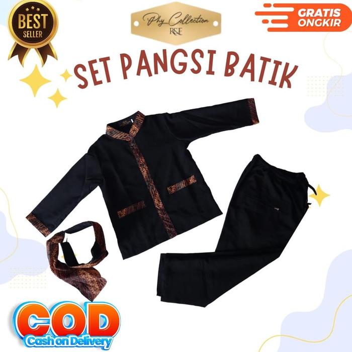 Baju Pangsi Anak Batik Polos baju kampret dan Seragam Sekolah (BELUM TERMAUK IKAT KEPALA) TK SD BAJU