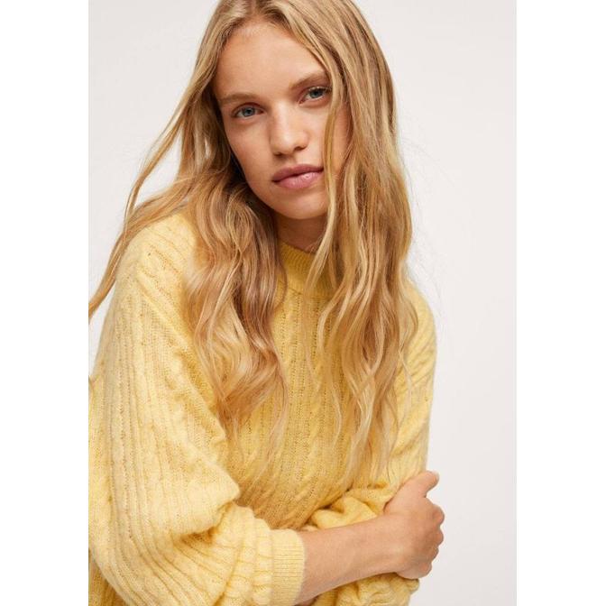 Mango - Sweater Staring - Kuning Pastel Original Best Seller