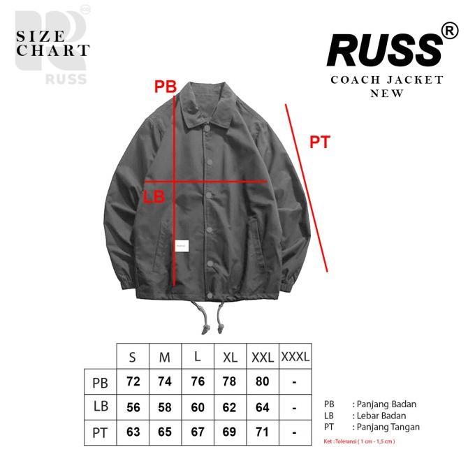 Russ Jacket Coach Euphoria Navy Original Best Seller
