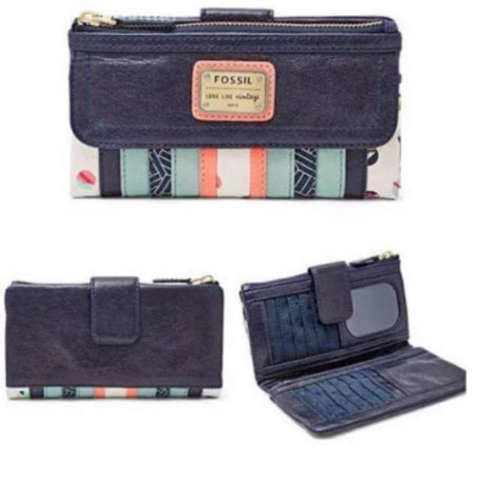 Fossil Emory Patchwork Green Multi Wallet