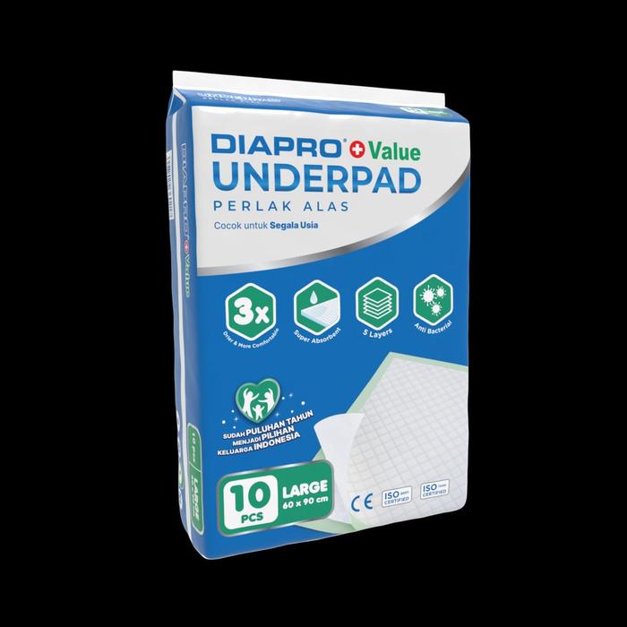 BABYPAD DIAPRO/ UNDERPAD DEWASA DIAPRO ISI 10 pcs