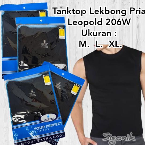 Kaos Dalam Tanpa Lengan Pria Tanktop Lekbong Leopold M L Xl Original