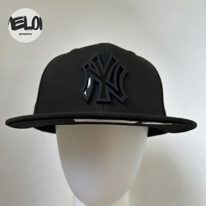 Topi New Era 9Fifty New York Yankees Metal Stack Neyyan (OSFM) Black SnapBack 100% Original Resmi