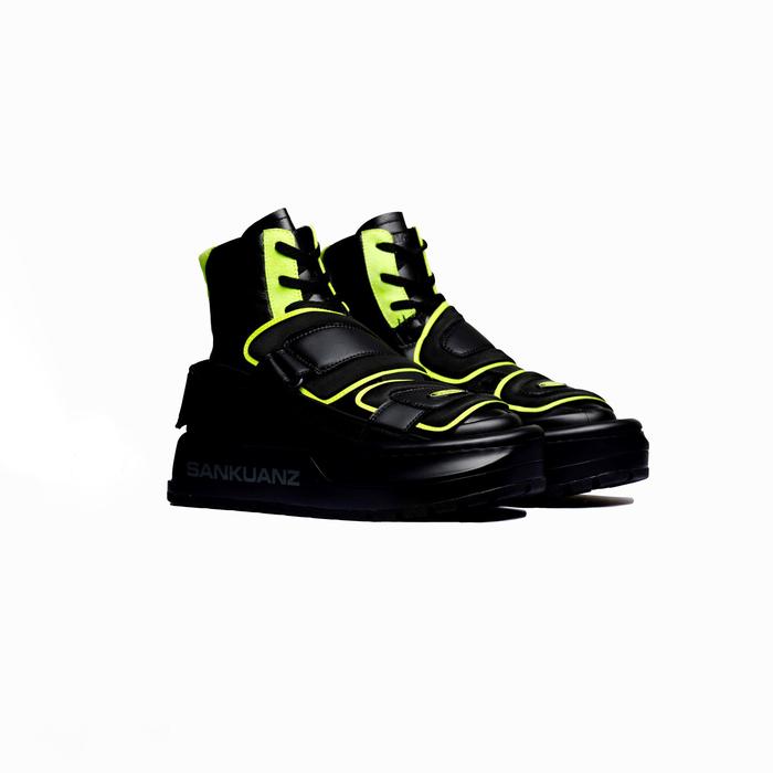 SANKUANZ NEON STRIPE SANDAL BOOTS
