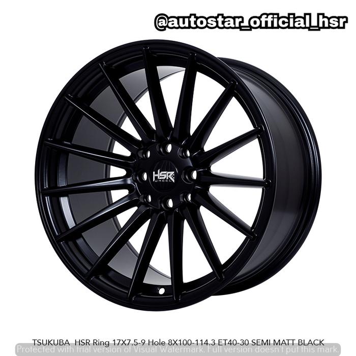 velg mobil hsr concave tsukuba R17 pcd 4x100-4x114,3 black glossy pass buat mobil jazz rs,freed,vios