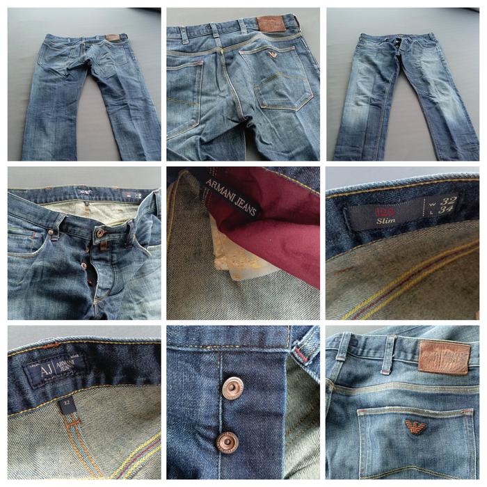 JNS02-PRELOVED CELANA ARMANI JEANS SIZE 32  SLIM 1000% AUTHENTIC HARRODS LONDON  LIKE NEW NEGO.