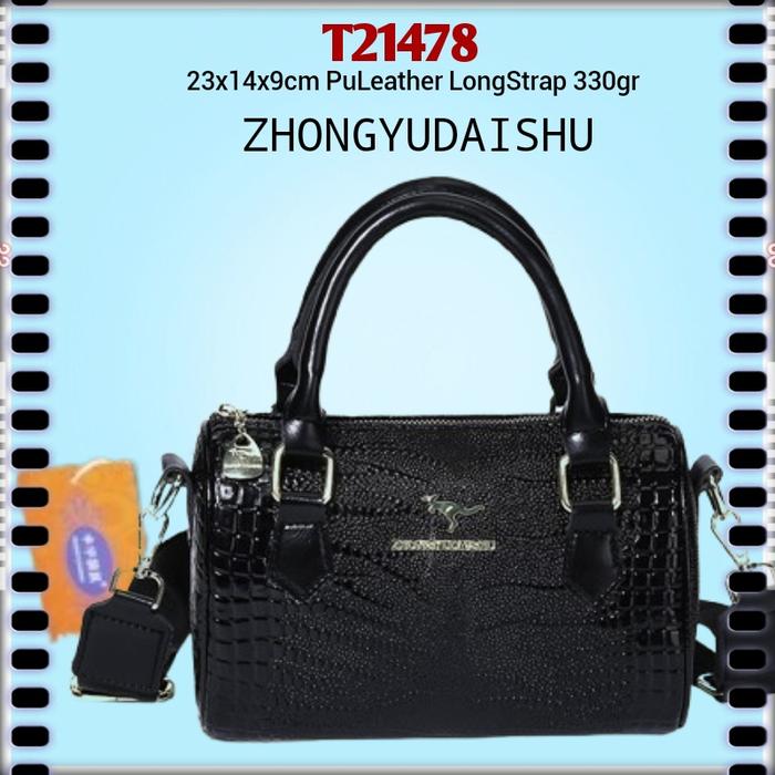 Gij. T21478 1kg3 ZHONGYUDAISHU CROCO Speedy Bag Tas Selempang Wanita