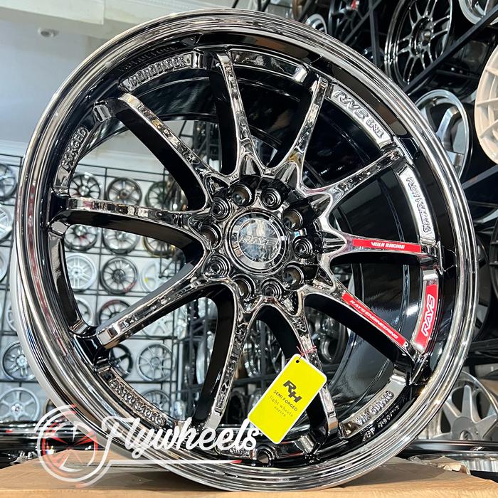 VELG RACING MOBIL RAYS CE28 R18 BLACK CHROME