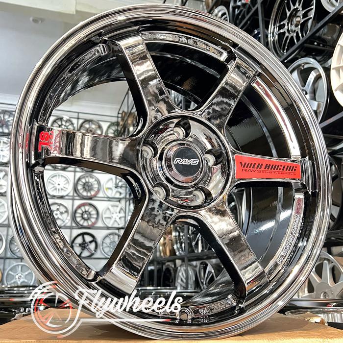 VELG RACING MOBIL RAYS TE37 R18 BLACK CHROME