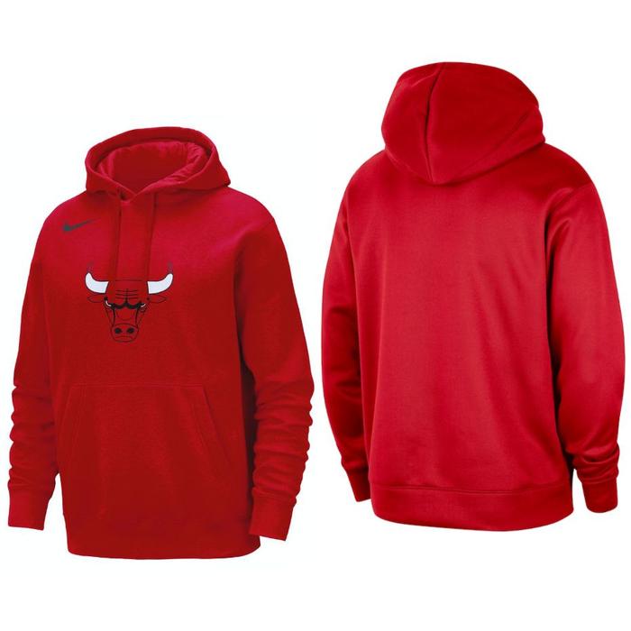 CHICAGO BULLS TEAM LOGO NIKE NBA COTTON PULLOVER FLEECE HOODIE