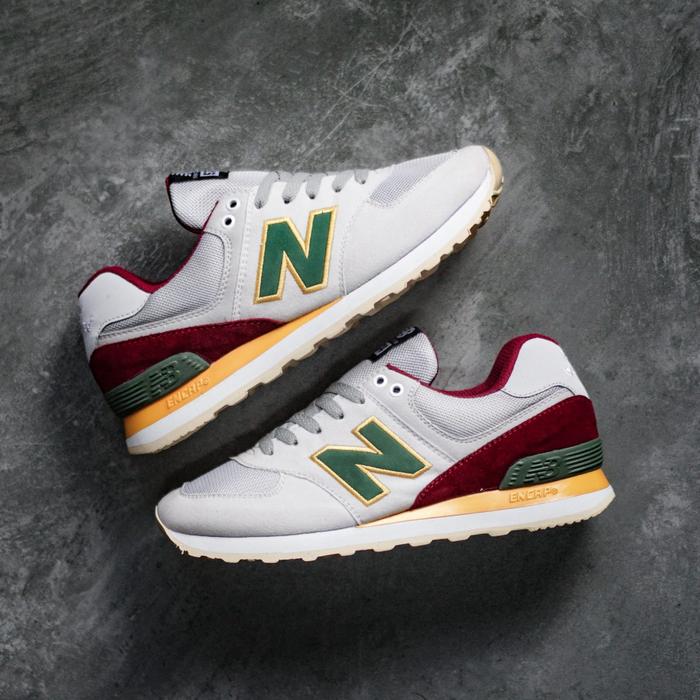 sneakers pria New Balance 574 "Green/Grey/Maroon"
