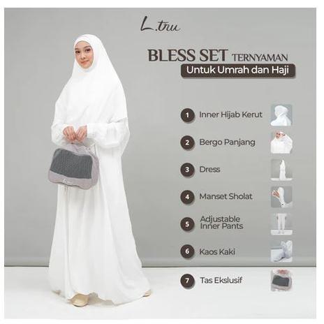 Baju Set Lengkap Gamis Haji & Umroh Wanita Muslim Terbaru | Pakaian Ihram Wanita Sesuai Sunnah | Set