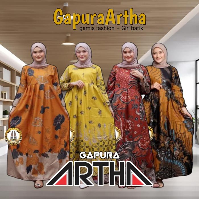 GAMIS BAJU BATIK WANITA KUNING LIME GAMIS WUDHU FRENDLY BUSUI SELETING DEPAN SIZE STANDAR DAN SIZE J