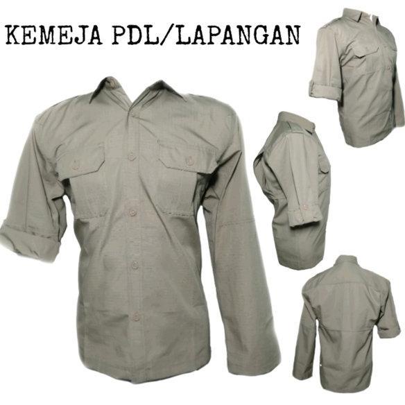 Kemeja Lapangan / Kemeja Pdl Polos Kain Ripstop