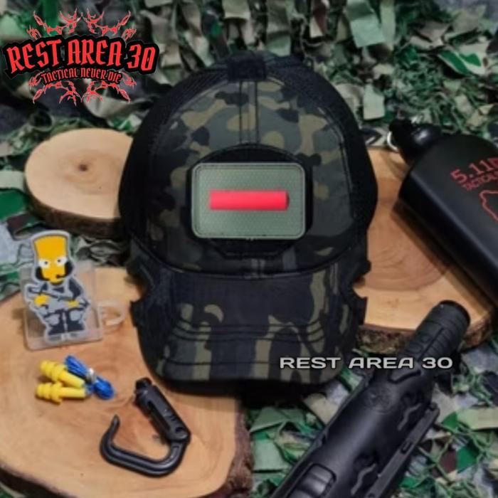Topi Coak Baseball Caps Tactical Multicam Black Patch Pangkat -PRADA- Best Quality Premium Outdoor