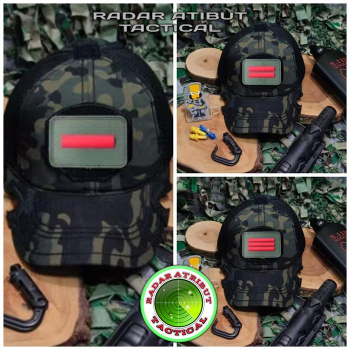 Topi Coak Baseball Caps Tactical Multicam Black Patch Pangkat PRADA PRATU PRAKA Best Quality Premium