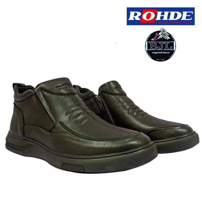 sepatu boots rohde 7207 black original kulit asli