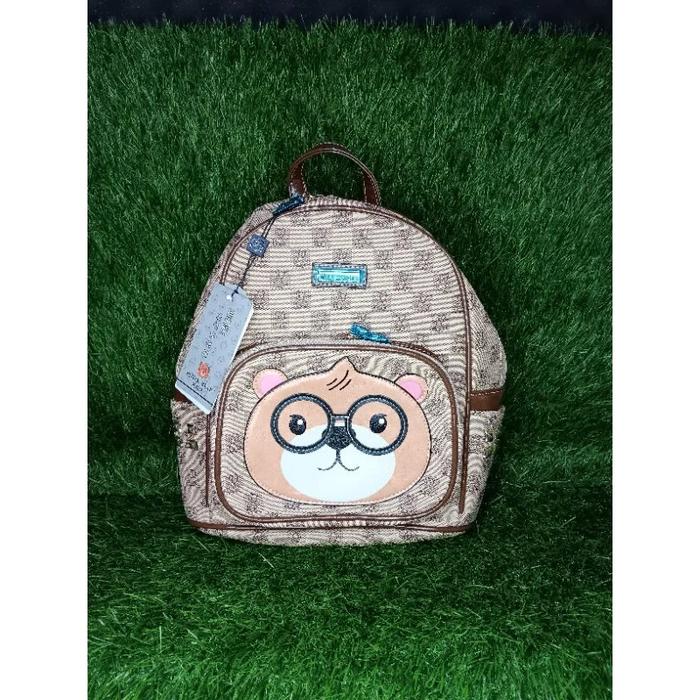 TAS RANSEL WANITA BROWN ( PITON BEAR )