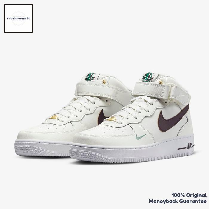 Nike Air Force 1 Mid '07 LV8 40th Anniversary Sail Brown Basalt Original Resmi (100% Authentic)