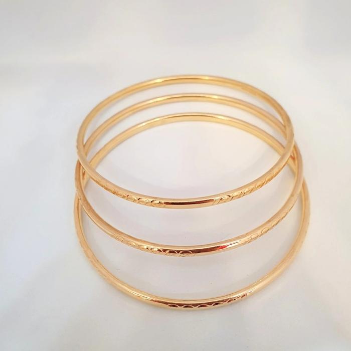 3 Gelang keroncong Emas Asli Kadar 700