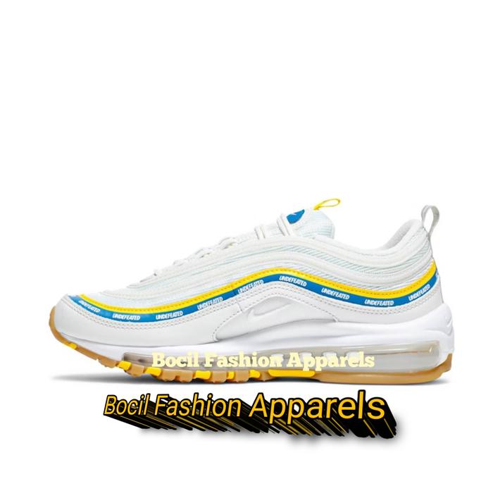 Sepatu Nike Air Max 97 Undefeated UCLA White Blue Yellow [ 100% BNIB ] Brand New Include Box
