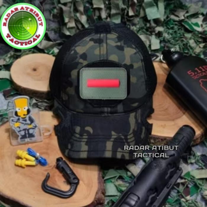 Topi Coak Baseball Caps Tactical Multicam Black Patch Pangkat PRADA Best Quality Premium Outdoor