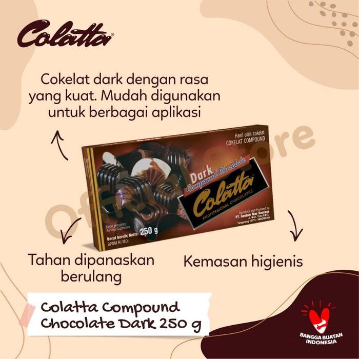 Coklat Kue Colatta Dark Compound Chocolate 250 Gr