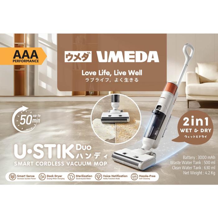 UMEDA U-Stik Duo Cordless (Vacuum Cleaner Tanpa Kabel)