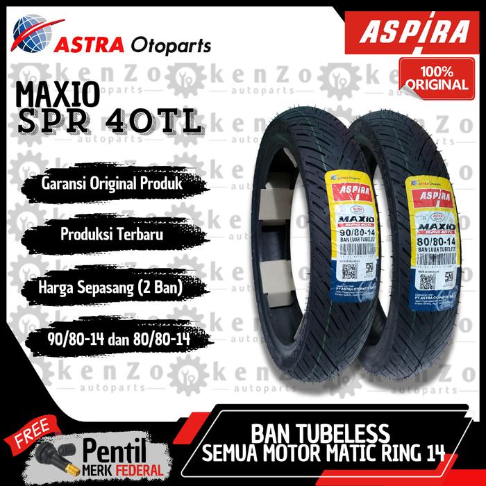 PAKET BAN TUBELESS YAMAHA MIO M3, MIO SOUL, SOUL GT, MIO GEAR SPR40