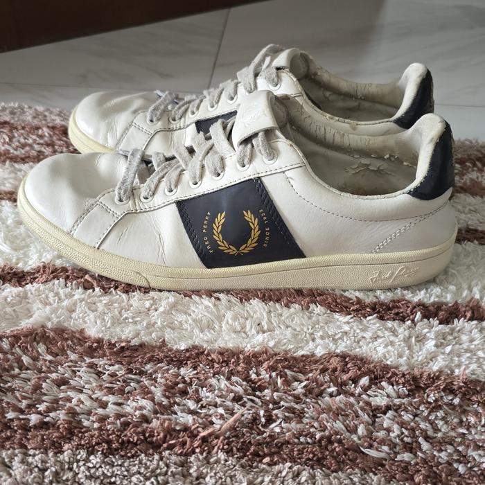 Sepatu Kulit Fred Perry Leather Casual Putih Size 10 not adidas spezial samba