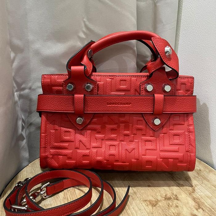 Crossbody Cuir lgp red embossed
